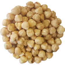 Hazelnoten geblancheerd...