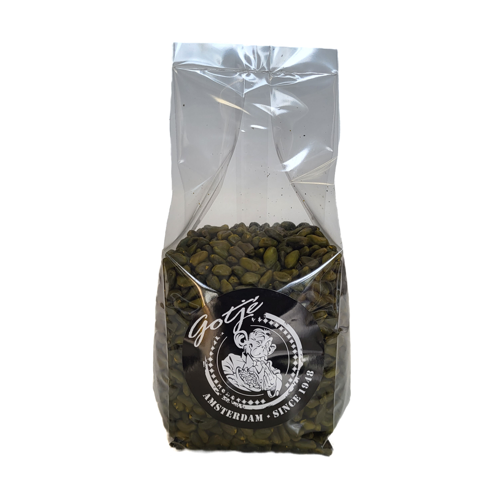 Pistaches gepeld DIEP groen rauwzak 500g