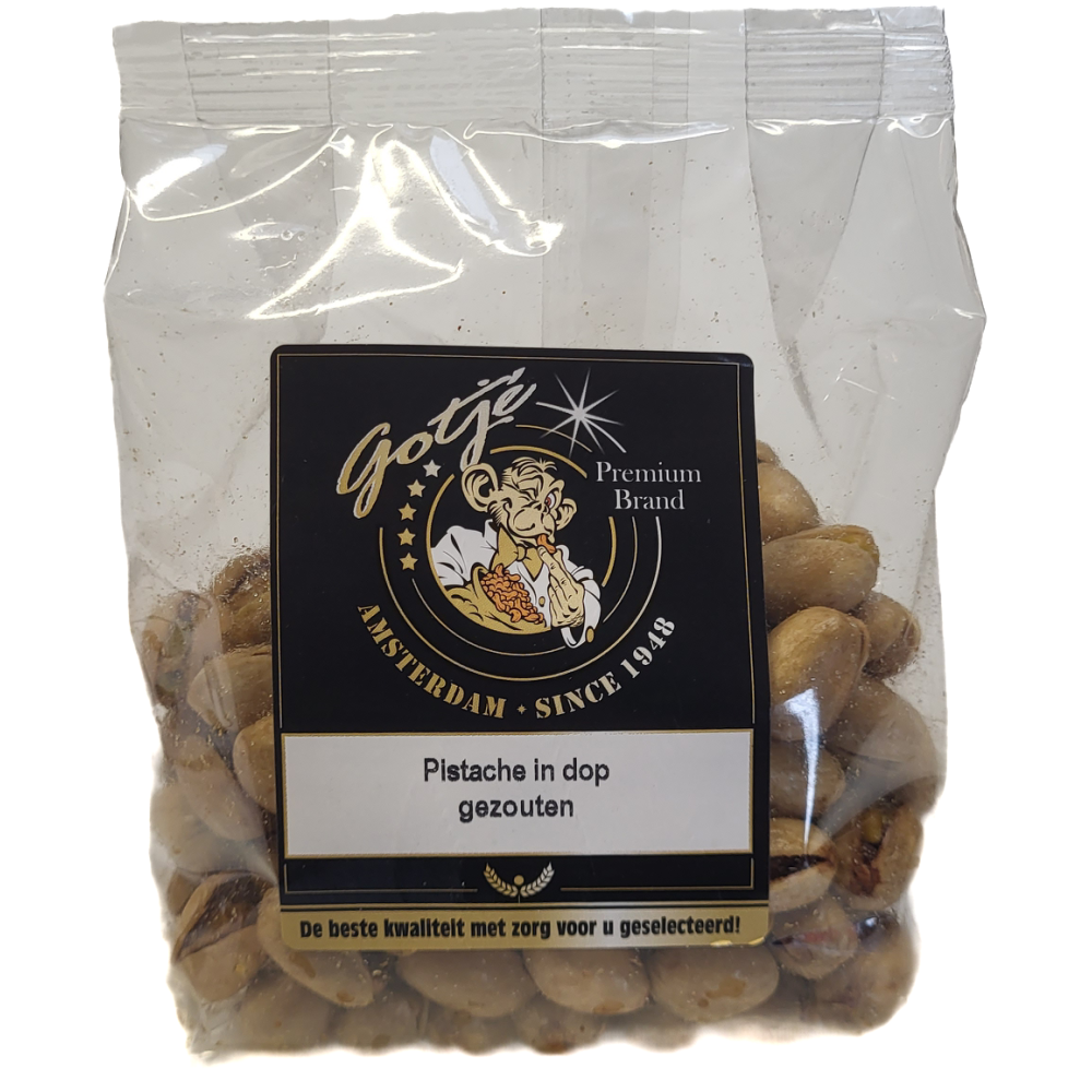 Premium Pistaches in dop versgebrand zout 200g x 12st