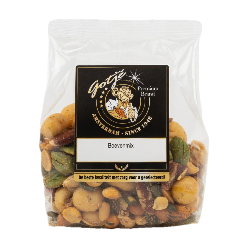 Premium Boevenmix 200g x 12 | Luxe Notenmix voor Retail & Horeca | Jan Gotje Horeca | Noten voor Winkels