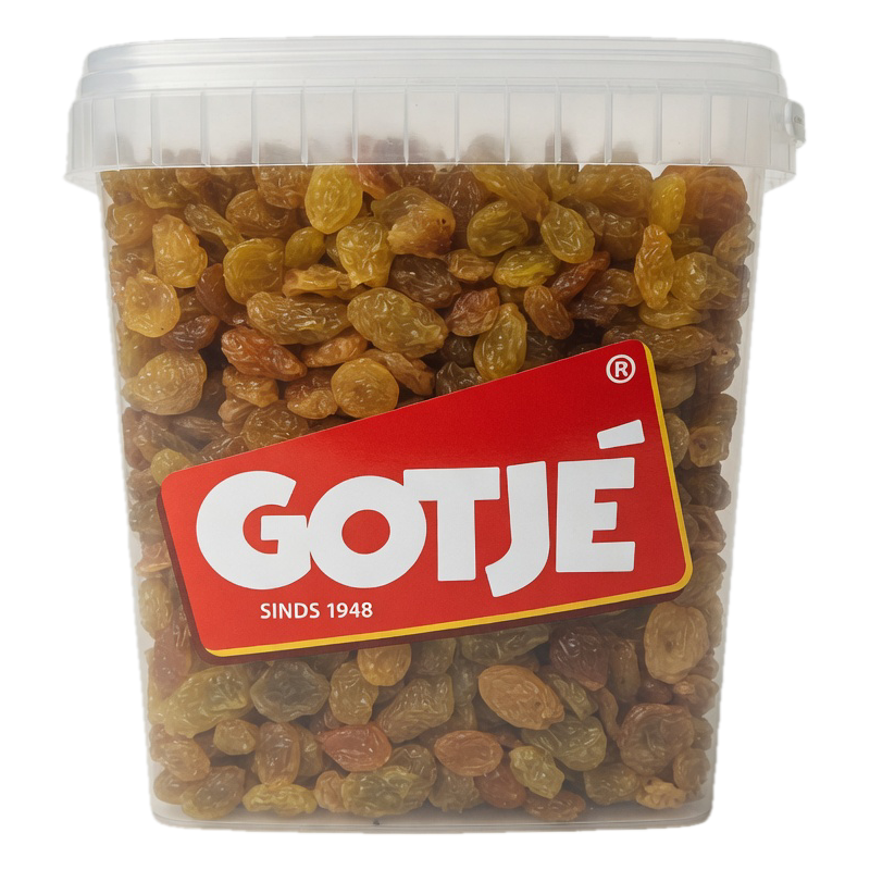 Gele Jumbo Rozijnen 3 kg | Noten Groothandel Horeca | Rozijnen | Notenleverancier | Jan Gotjé Horeca